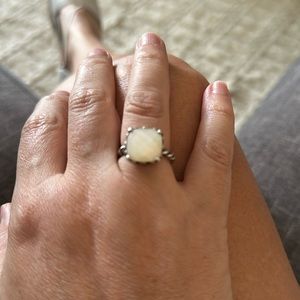 Pandora mother of pearl faceted ring!